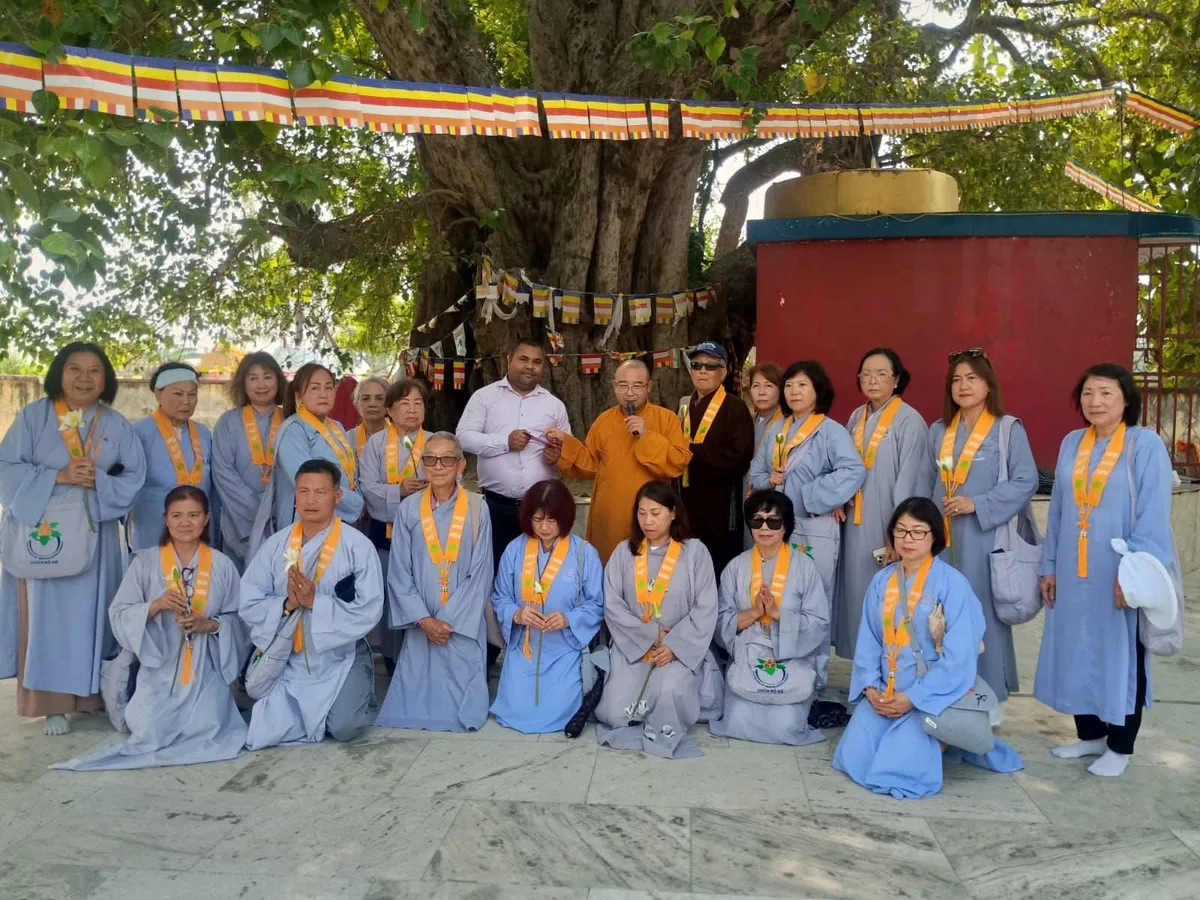 Pilgrimage group gathered with Pankaj